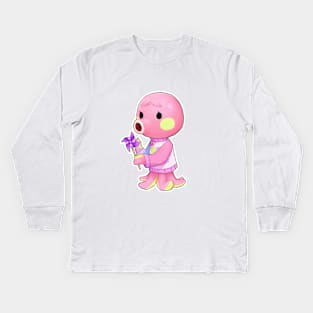 Strawberry Pink Octopus (Fanart) Kids Long Sleeve T-Shirt